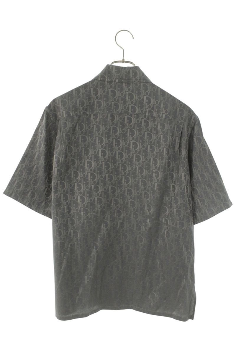 Dior Oblique Jacquard Silk Short Sleeve Shirt 37 — view 2