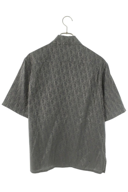 Dior Oblique Jacquard Silk Short Sleeve Shirt 37 — view 2