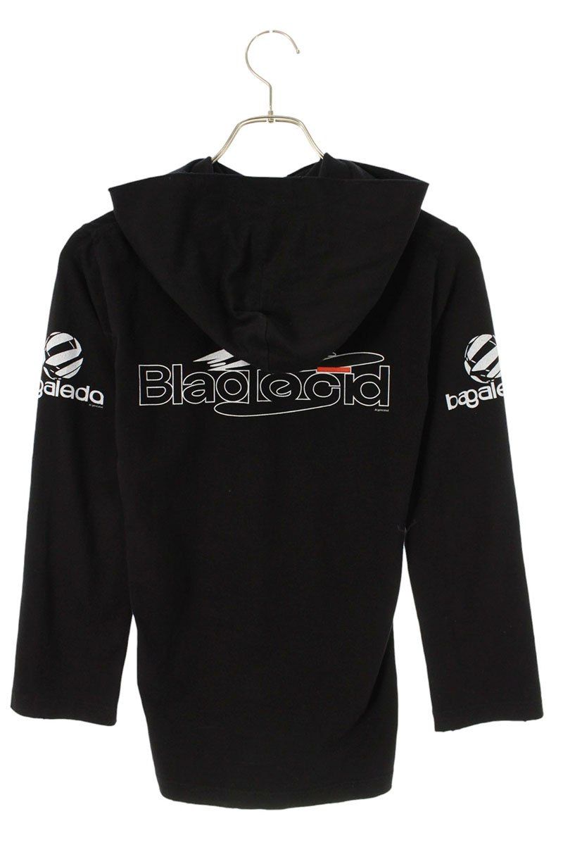 Balenciaga Hooded Logo Print Long Sleeve Top Hoodie — view 2