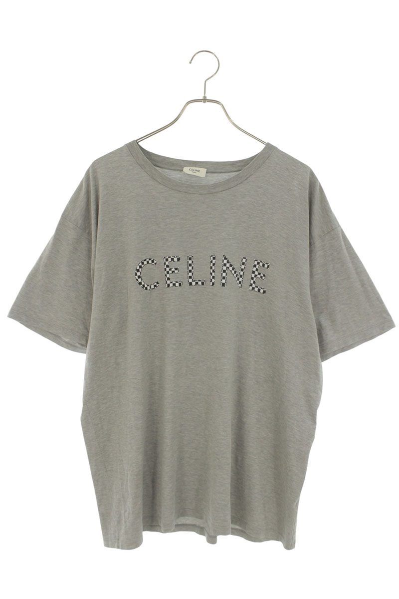 Celine Checkered Logo Studded T-Shirt