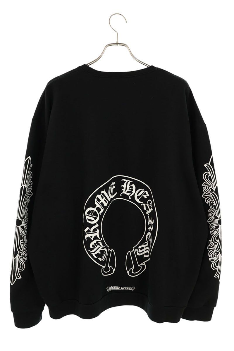 Chrome Hearts Sweatshirt Plvr Back Horse Shoe Sleeve Floral Print XL — view 2