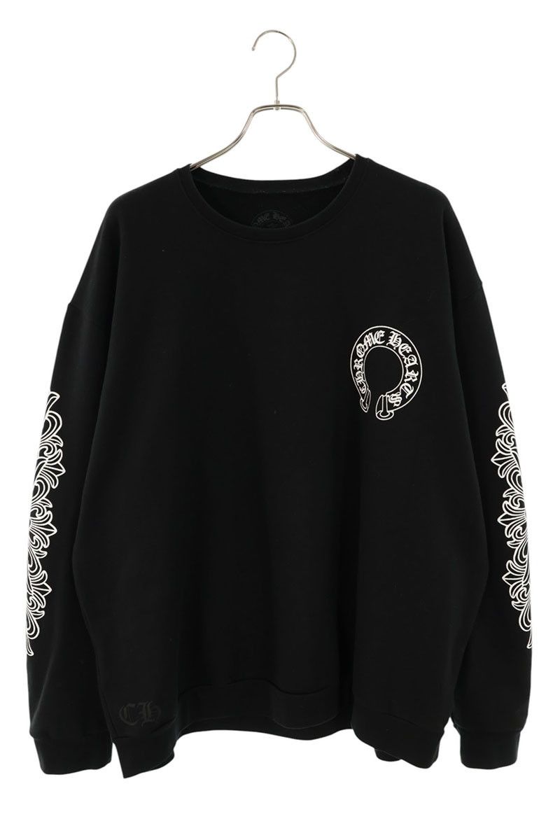 Chrome Hearts Sweatshirt Plvr Back Horse Shoe Sleeve Floral Print XL