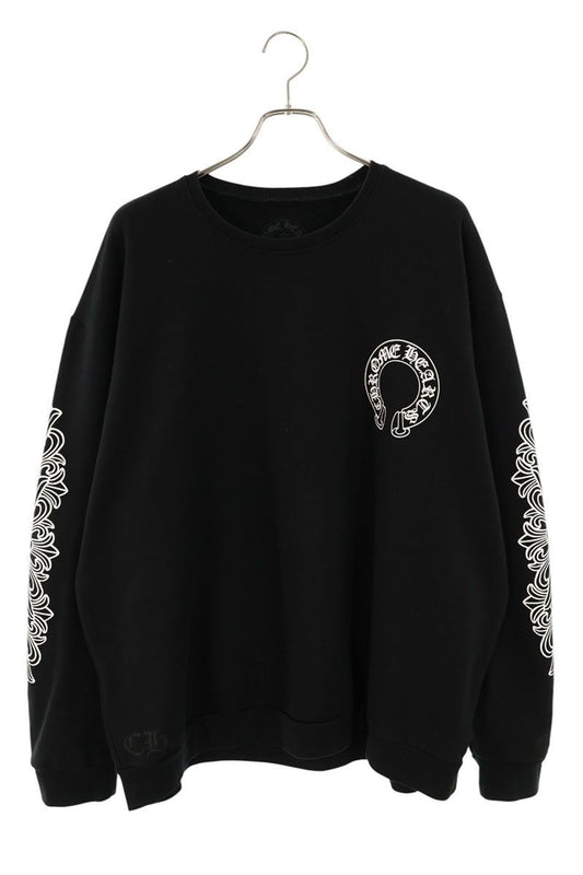 Chrome Hearts Sweatshirt Plvr Back Horse Shoe Sleeve Floral Print XL