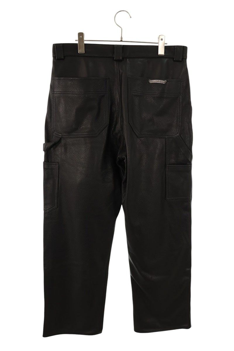 Chrome Hearts Carpenter Lthr Double Knee Leather Long Pants — view 2