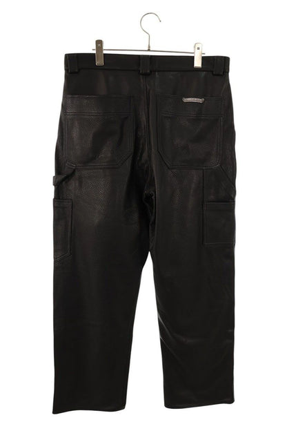 Chrome Hearts Carpenter Lthr Double Knee Leather Long Pants — view 2