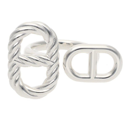 Hermes Chaine D'ancre Alea II Silver Ring
