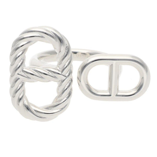 Hermes Chaine D'ancre Alea II Silver Ring