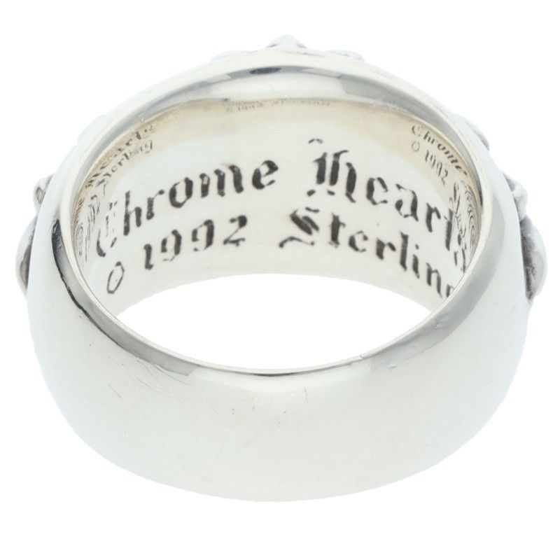 Chrome Hearts Flrl Crs Floral Cross Silver Ring — view 2