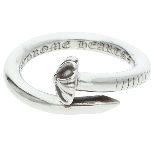 Chrome Hearts Nail Crsball Cross Ball Silver Ring
