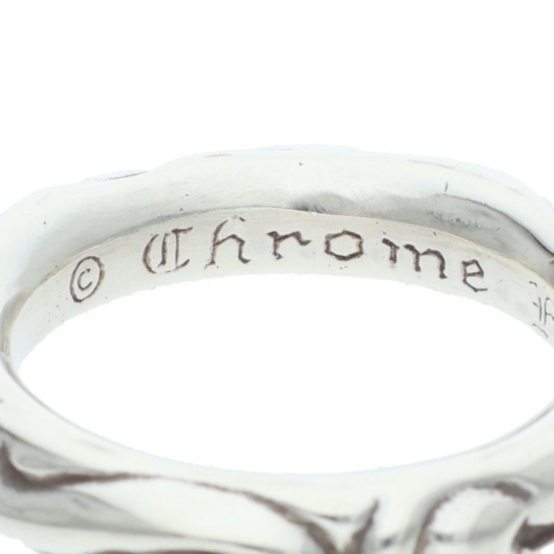 Chrome Hearts Scrl Band Scroll Silver Ring — view 3