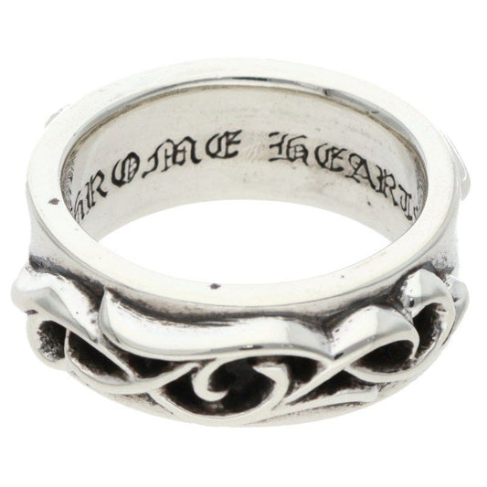 Chrome Hearts Dbl Narrow Vine Band Double Silver Ring