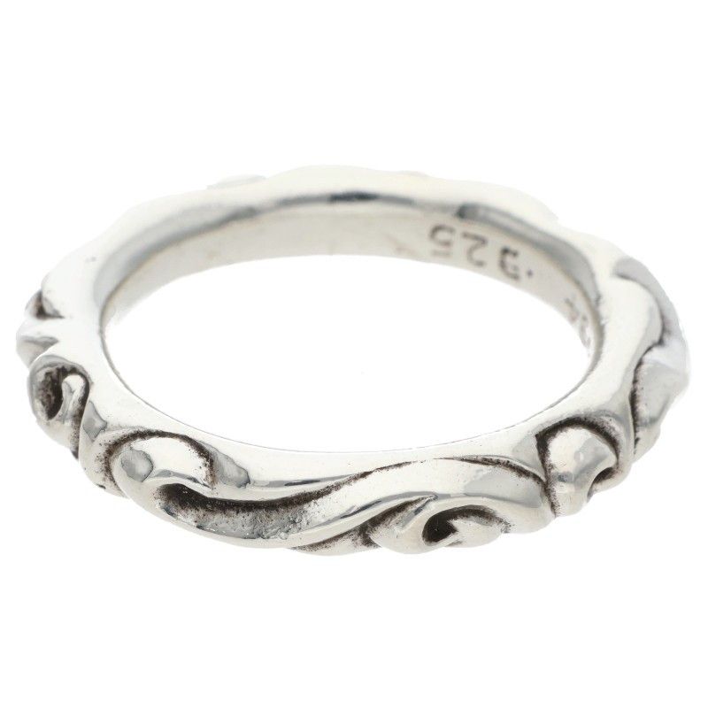 Chrome Hearts Scrl Band Scroll Silver Ring — view 2