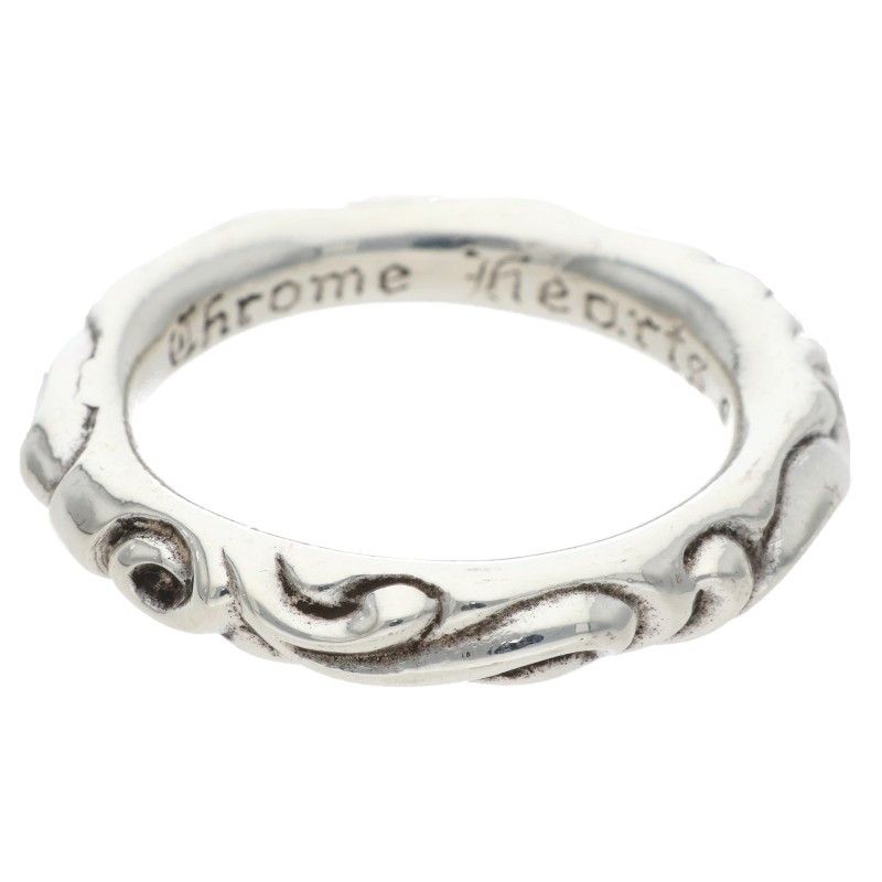 Chrome Hearts Scrl Band Scroll Silver Ring