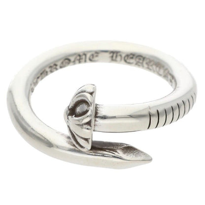 Chrome Hearts Nail Crsball Cross Ball Silver Ring