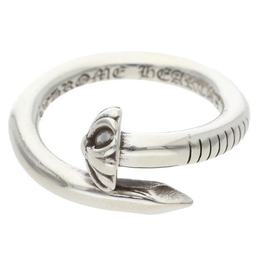 Chrome Hearts Nail Crsball Cross Ball Silver Ring