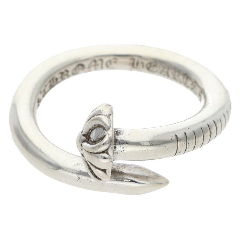 Chrome Hearts Nail Crsball Cross Ball Silver Ring