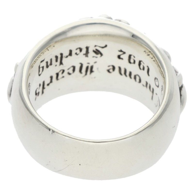 Chrome Hearts Flrl Crs Floral Cross Silver Ring — view 2