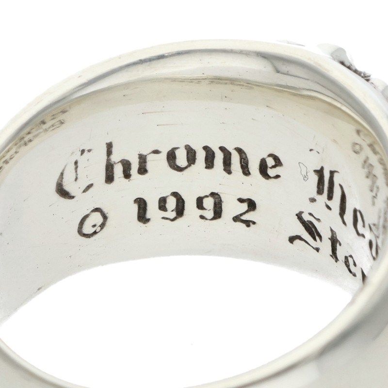 Chrome Hearts Flrl Crs Floral Cross Silver Ring — view 3