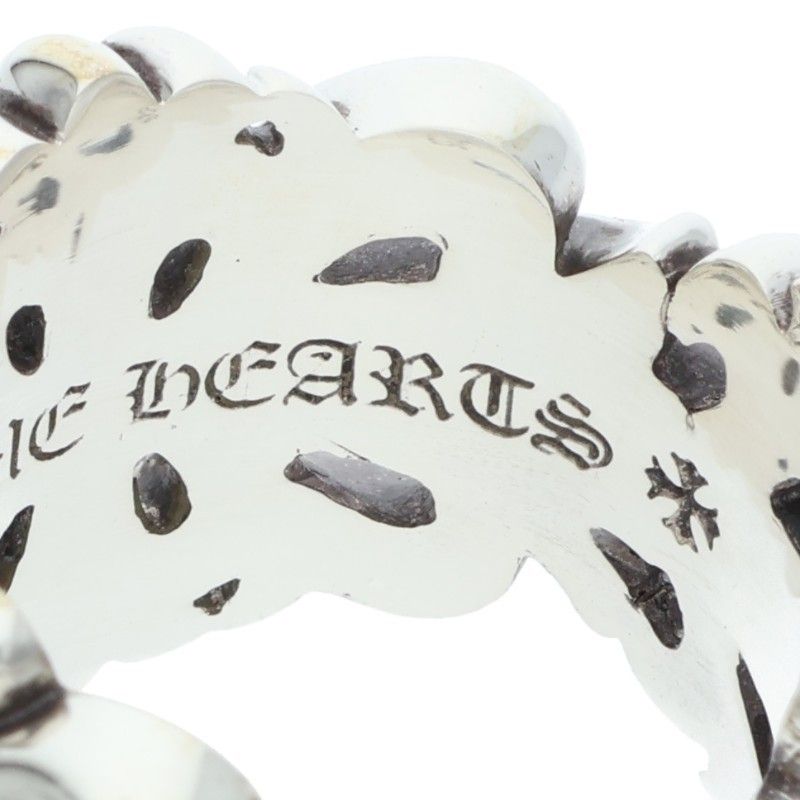 Chrome Hearts Dbl Flrl Crs Double Floral Cross Silver Ring — view 4