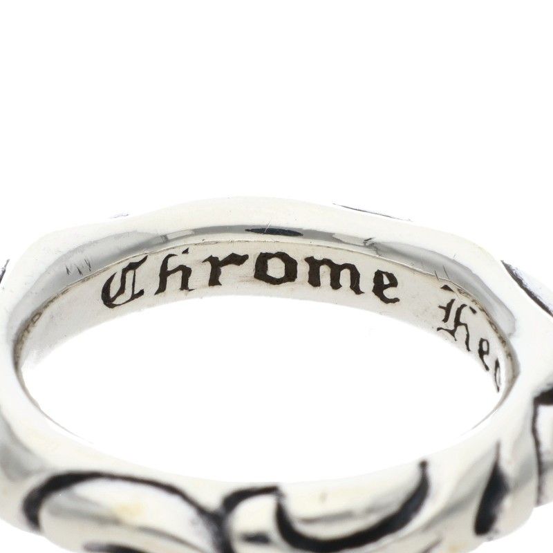 Chrome Hearts Scrl Band Scroll Silver Ring — view 3