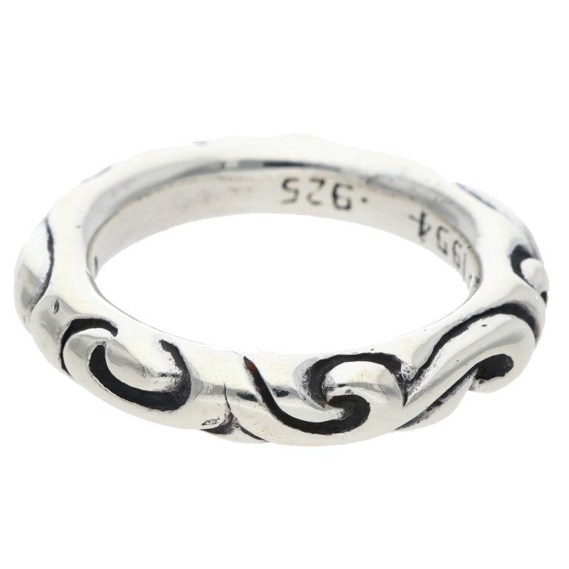 Chrome Hearts Scrl Band Scroll Silver Ring — view 2