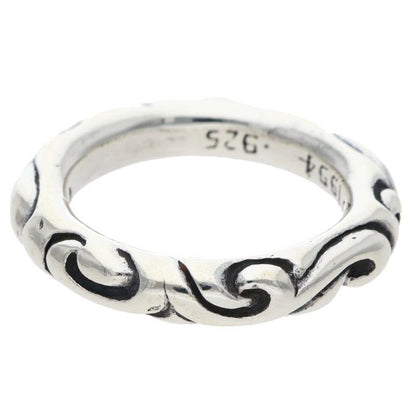 Chrome Hearts Scrl Band Scroll Silver Ring — view 2
