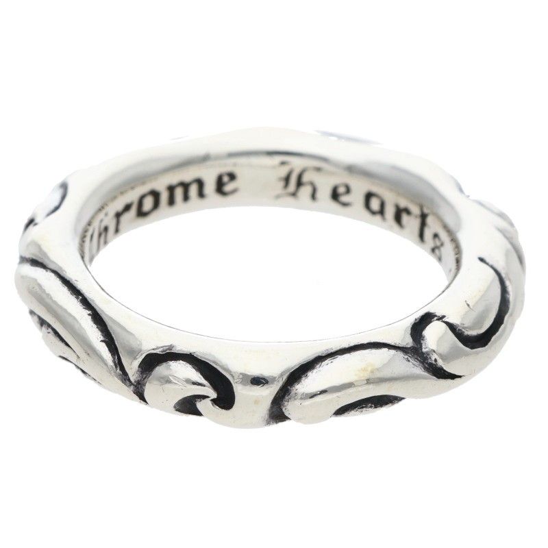 Chrome Hearts Scrl Band Scroll Silver Ring
