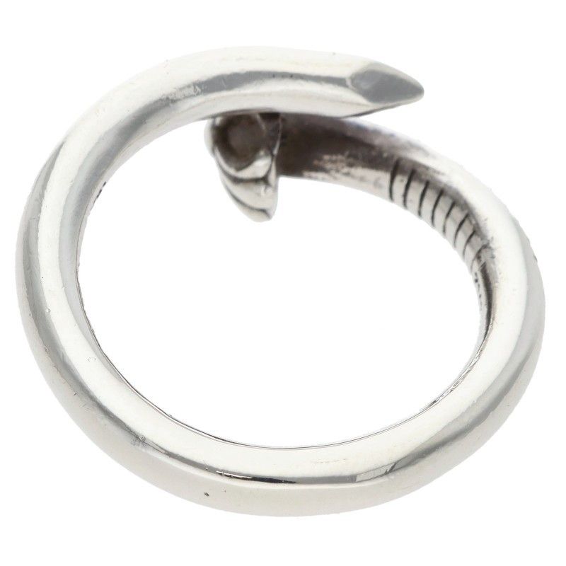 Chrome Hearts Nail Crsball Cross Ball Silver Ring — view 2
