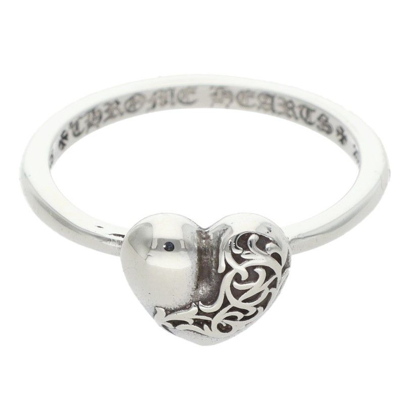 Chrome Hearts Bubblgm Heart Bubble Gum Silver Ring