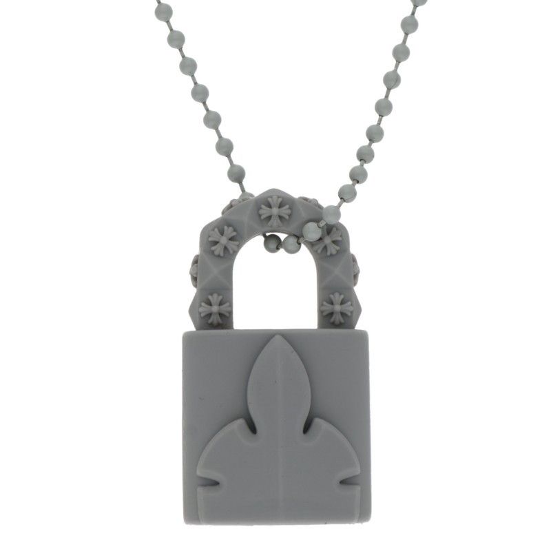 Chrome Hearts Rubber Padlock Flerknee Slcn Silicone Necklace