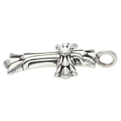 Chrome Hearts Dbl CH Crs Double CH Cross Silver Pendant — view 4
