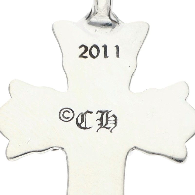 Chrome Hearts Dbl CH Crs Double CH Cross Silver Pendant — view 3