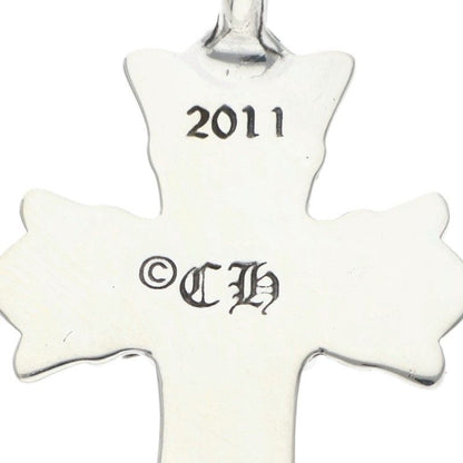 Chrome Hearts Dbl CH Crs Double CH Cross Silver Pendant — view 3