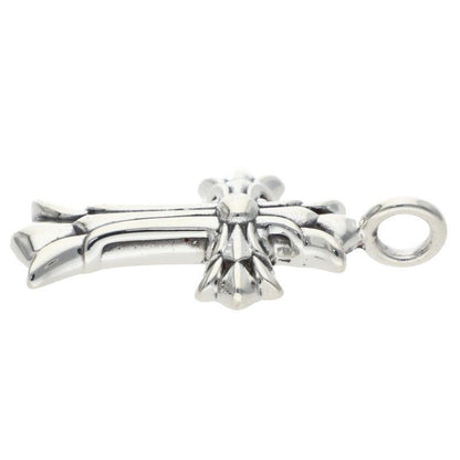 Chrome Hearts Dbl CH Crs Double CH Cross Silver Pendant — view 4