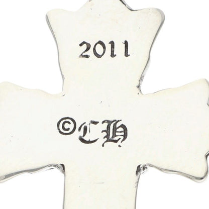 Chrome Hearts Dbl CH Crs Double CH Cross Silver Pendant — view 3