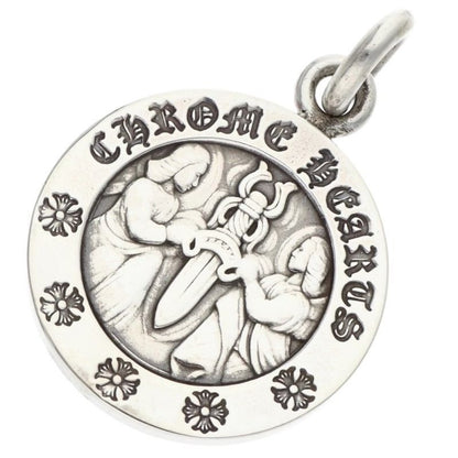 Chrome Hearts Chrm Angl Mdl Angel Medal Charm V2 Silver Pendant
