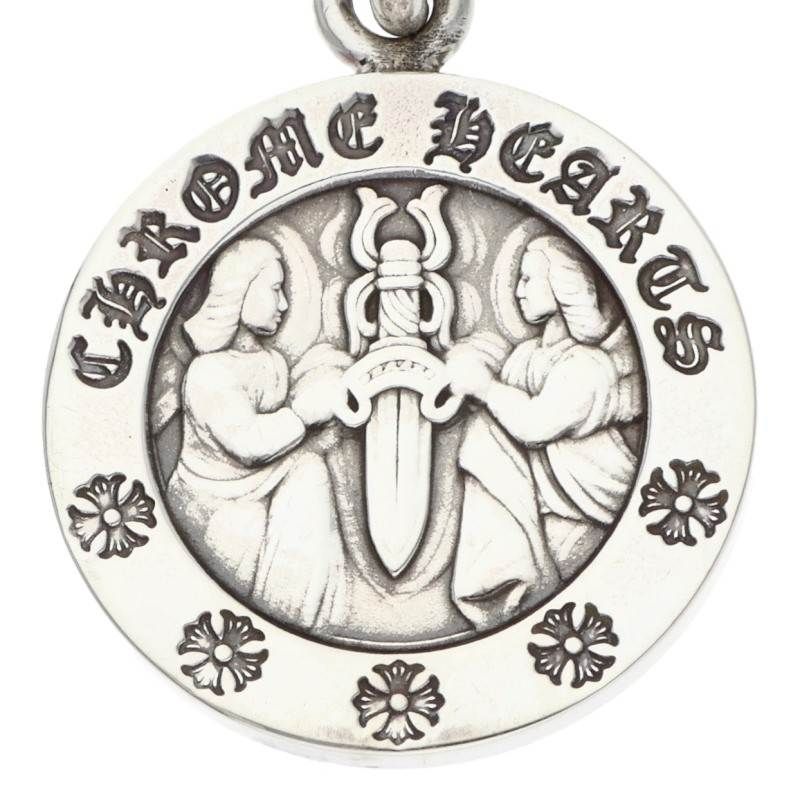 Chrome Hearts Chrm Angl Mdl Angel Medal Charm V2 Silver Pendant — view 3