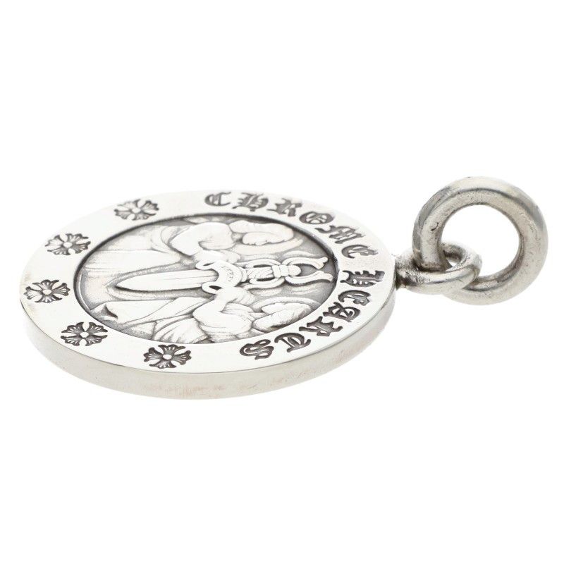Chrome Hearts Chrm Angl Mdl Angel Medal Charm V2 Silver Pendant — view 4