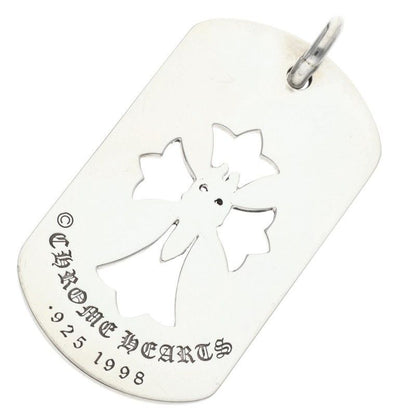 Chrome Hearts D Tag Lrg Cross Dagg Cutout Daga Silver Pendant — view 2