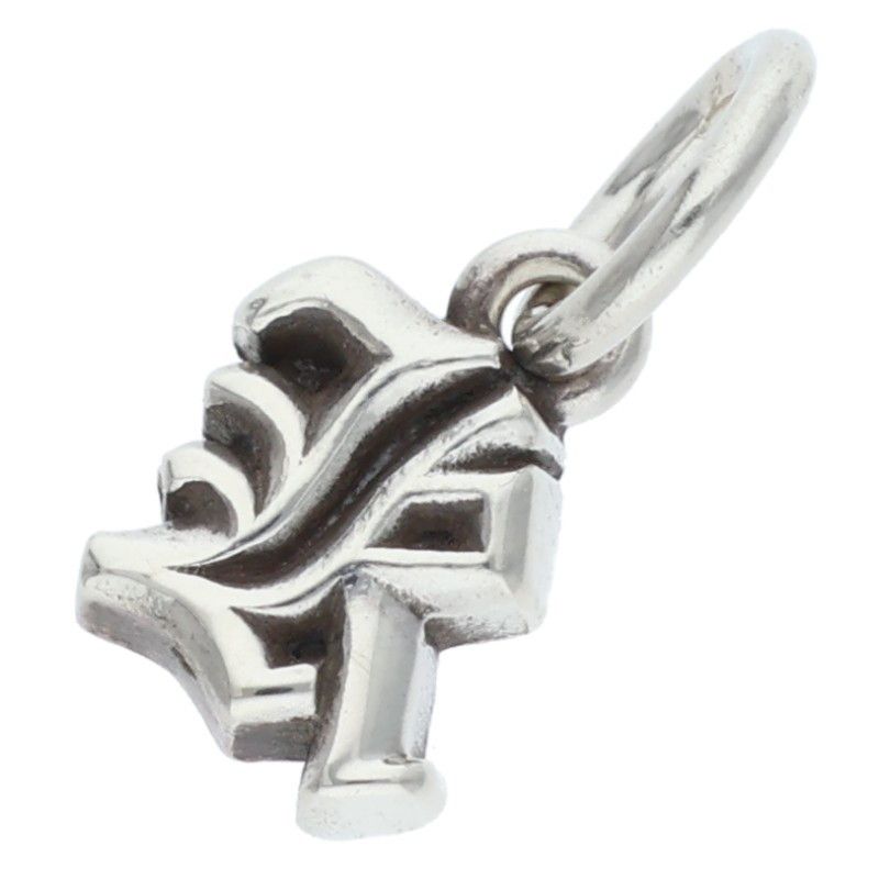 Chrome Hearts Stack Alphabet Charm Initial Silver Pendant