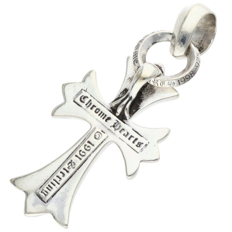 Chrome Hearts CH Crs Sml Bale Small CH Cross Silver Pendant — view 2
