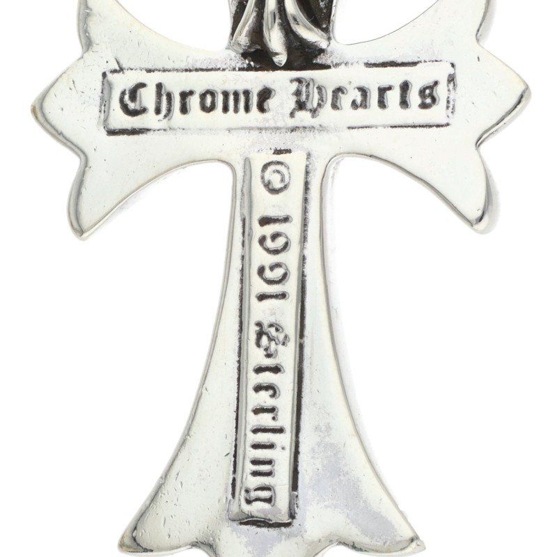 Chrome Hearts CH Crs Sml Bale Small CH Cross Silver Pendant — view 3