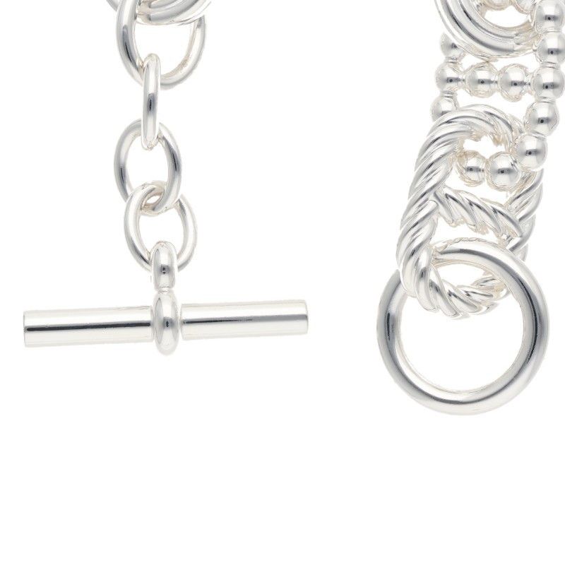Hermes Chaine D'ancre Alea II GM Iigm Silver Bracelet 16 — view 4