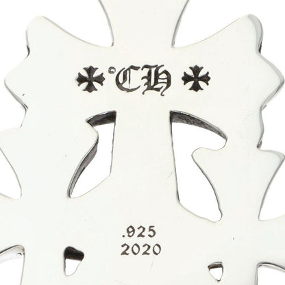 Chrome Hearts 3 CH Crs Sml Triple CH Cross Small Silver Pendant — view 3