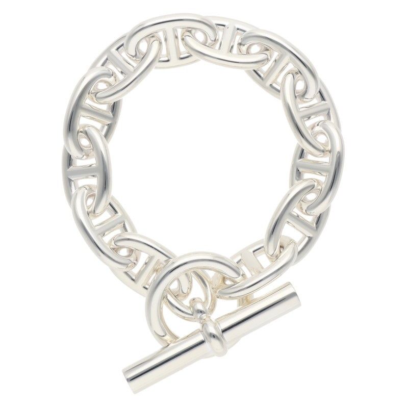 Hermes Chaine D'ancre TGM Silver Bracelet