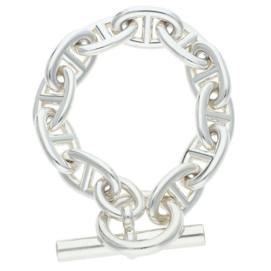Hermes Chaine D'ancre TGM Silver Bracelet