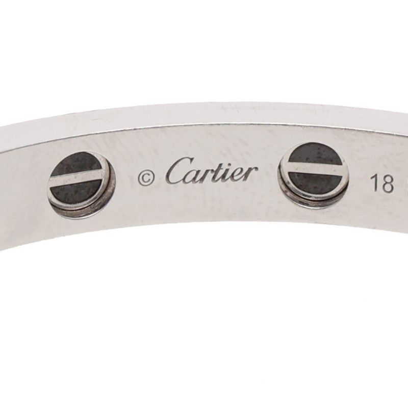 Cartier Love Bracelet 18k White Gold Ceramic Pave Diamond 18 — view 3