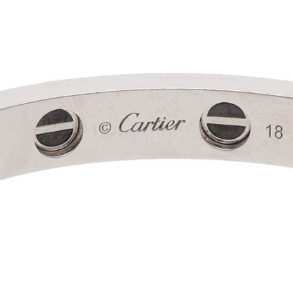 Cartier Love Bracelet 18k White Gold Ceramic Pave Diamond 18 — view 3