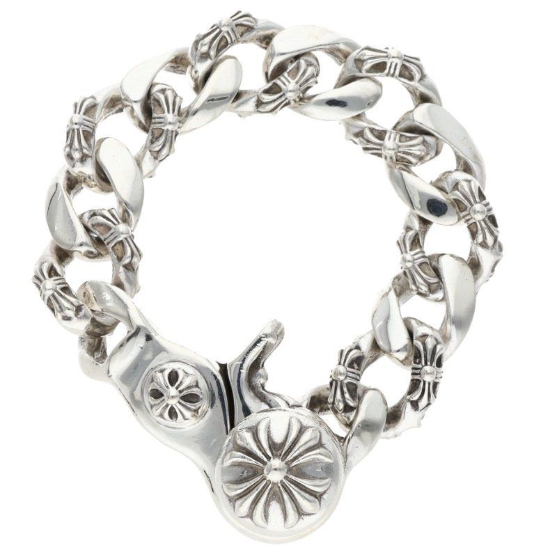 Chrome Hearts Fncy Chn Lnk Fancy Link Clip Silver Bracelet