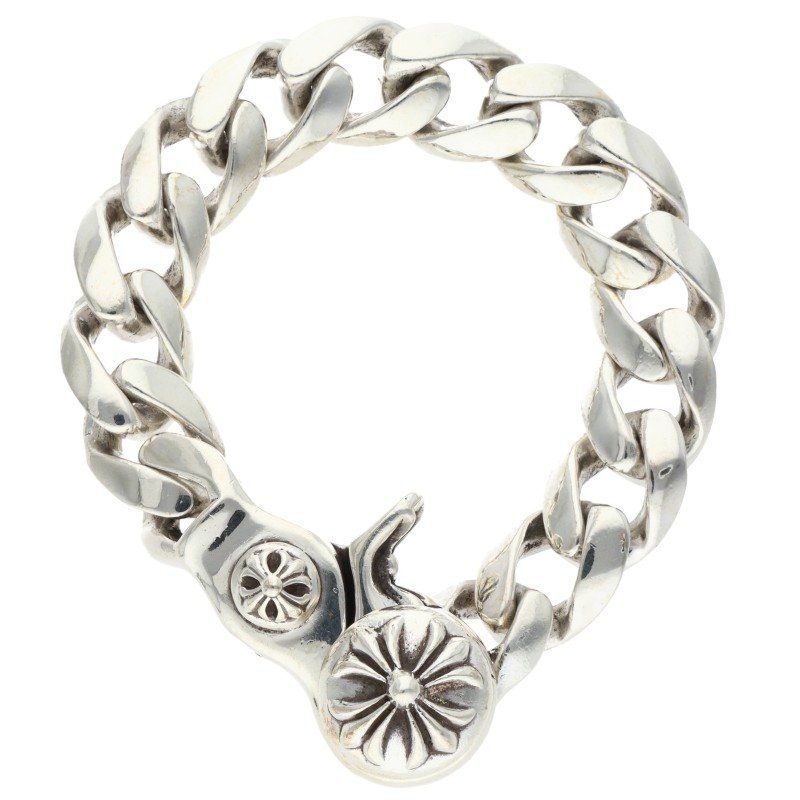 Chrome Hearts Clsc Chn Lnk Classic Link Clip Silver Bracelet